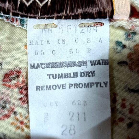 Vtg Marchela Incorporated Shirt Womens 28 M/L Floral Boho Hippie Bell Sleeve 70s - Picture 6 of 6